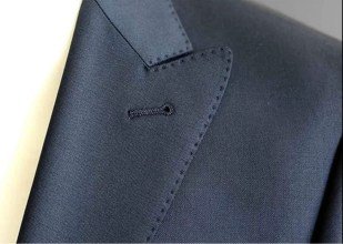 Pick stitching along a jacket lapel