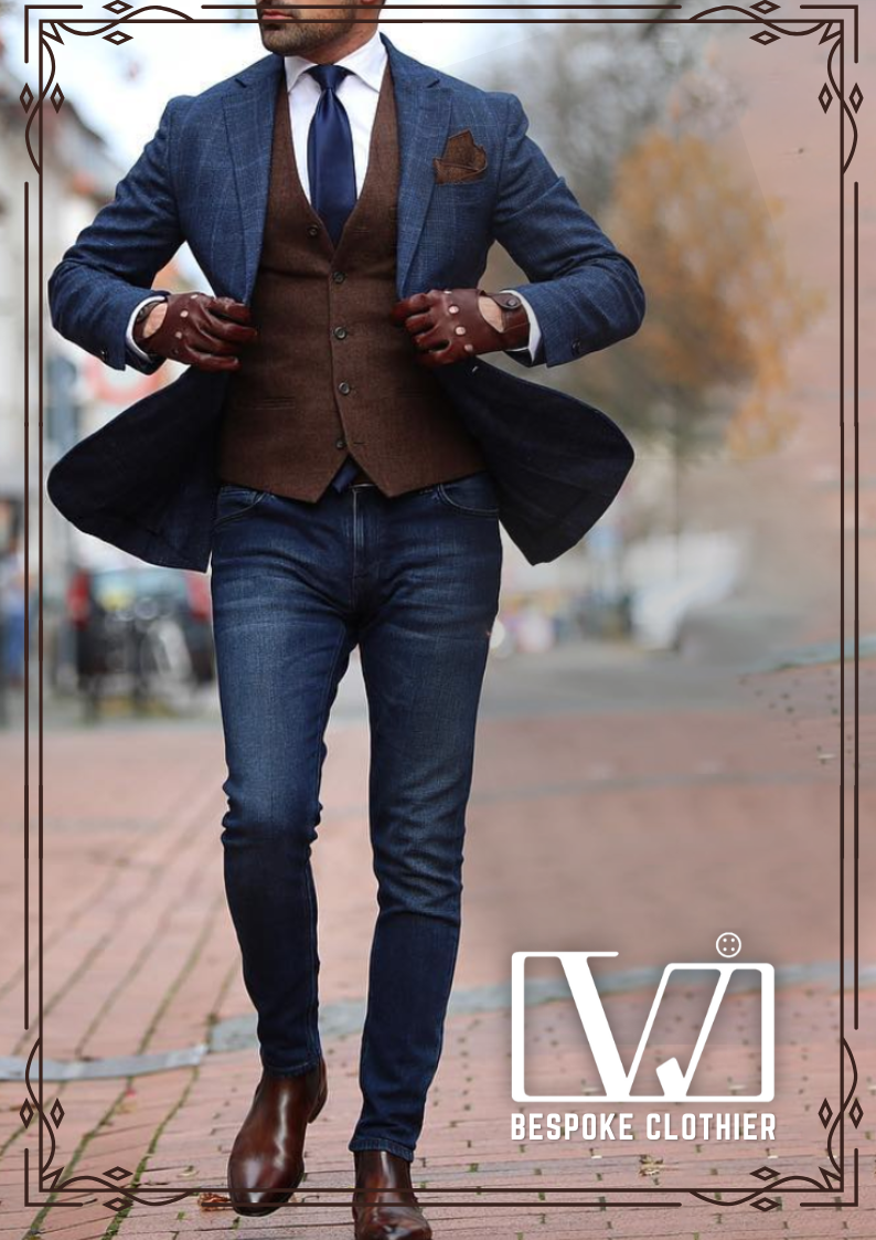 Semi-formal three-piece suit